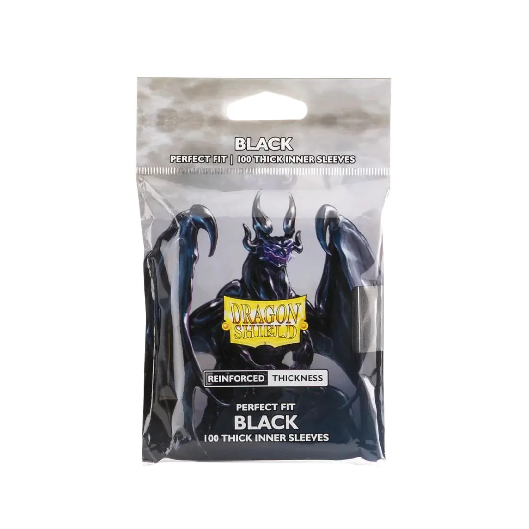 Dragon Shield: Standard Perfect Fit Thick Inner Sleeves - 100st - Black