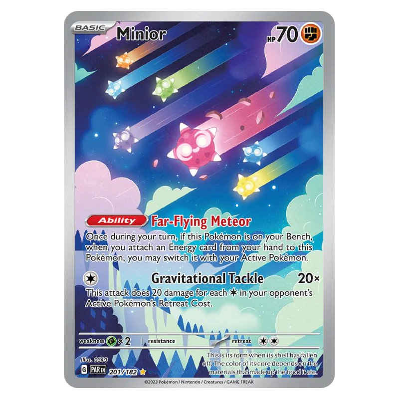 Minior Illustration Rare - PAR #201/182 - Pokémon Scarlet & Violet: Paradox Rift