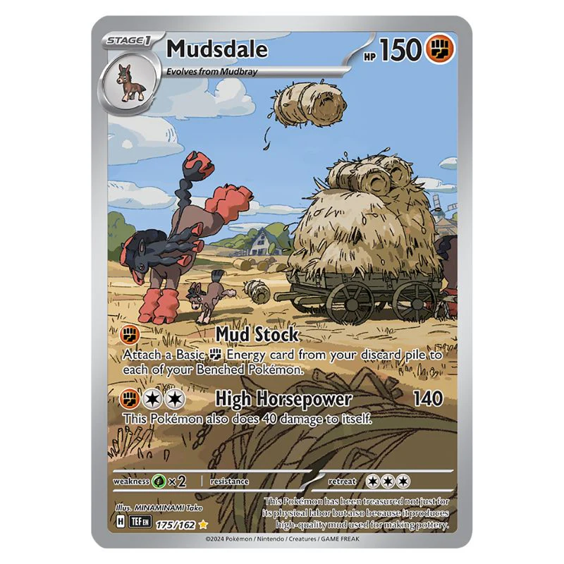 Mudsdale Illustration Rare - TEF #175/162 - Pokémon Scarlet & Violet: Temporal Forces