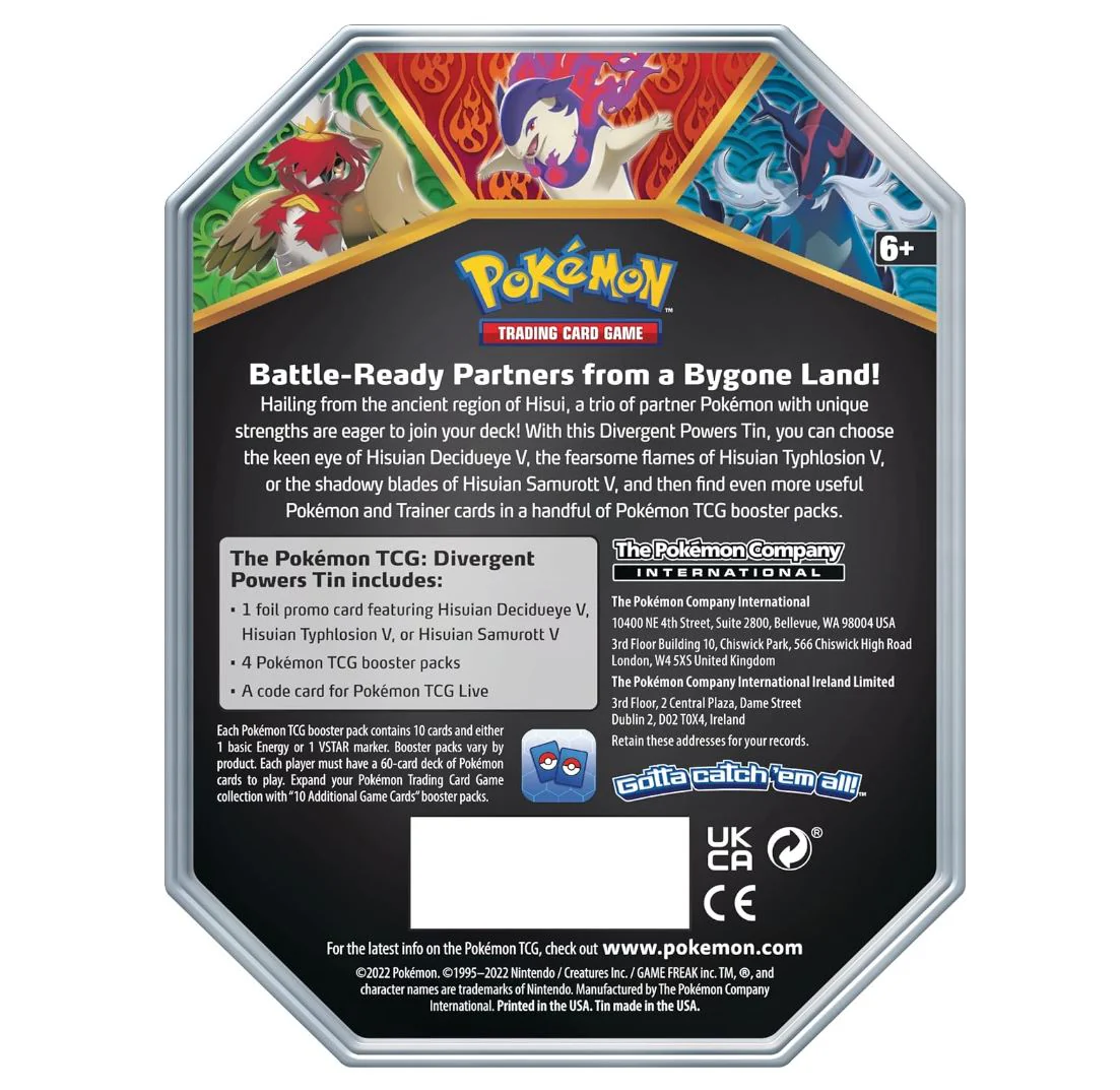 Pokémon Divergent Powers Tin: Hisuian Decidueye V - Image 2