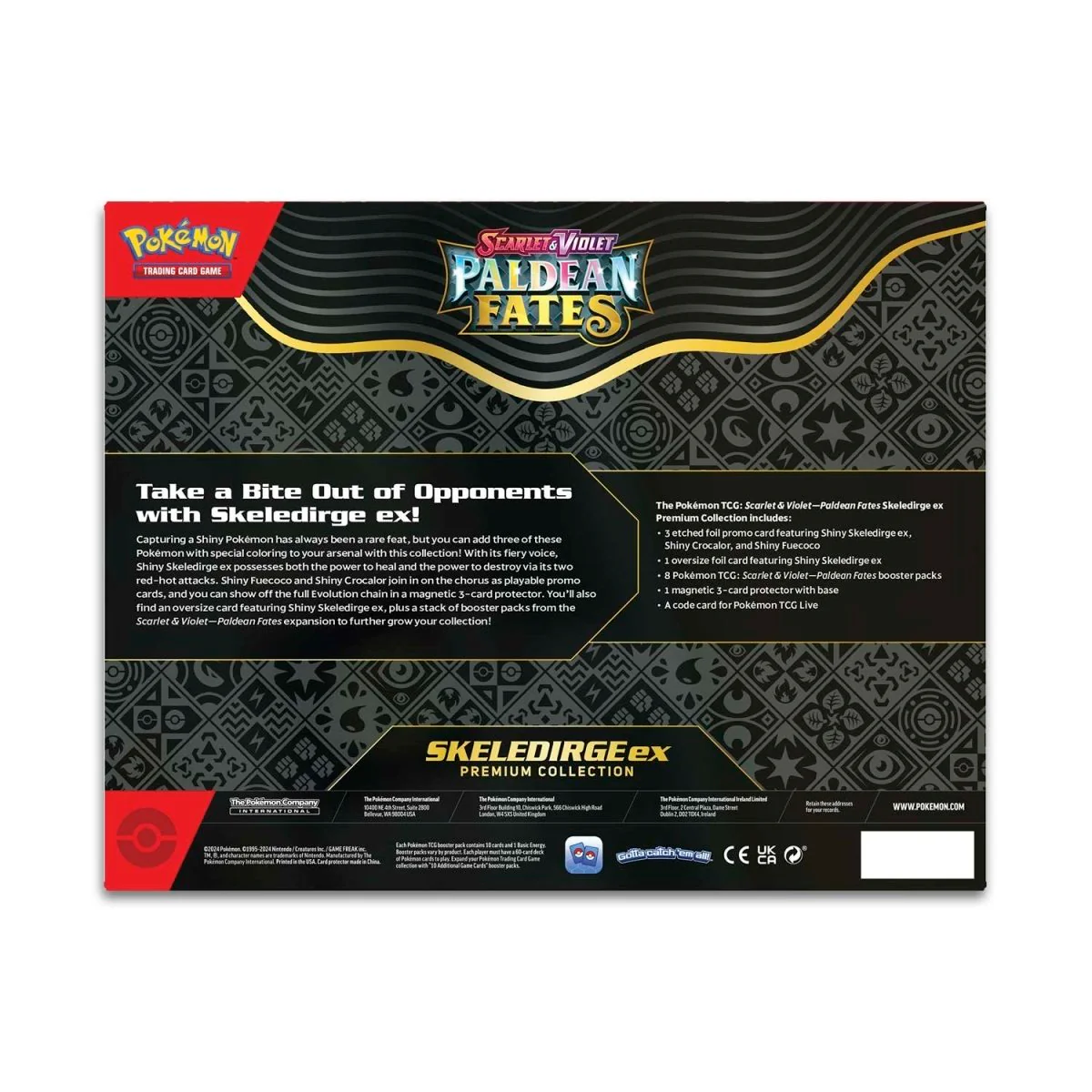 Pokémon Scarlet & Violet 4.5: Paldean Fates Premium Collection Box - Skeledirge ex - Image 3