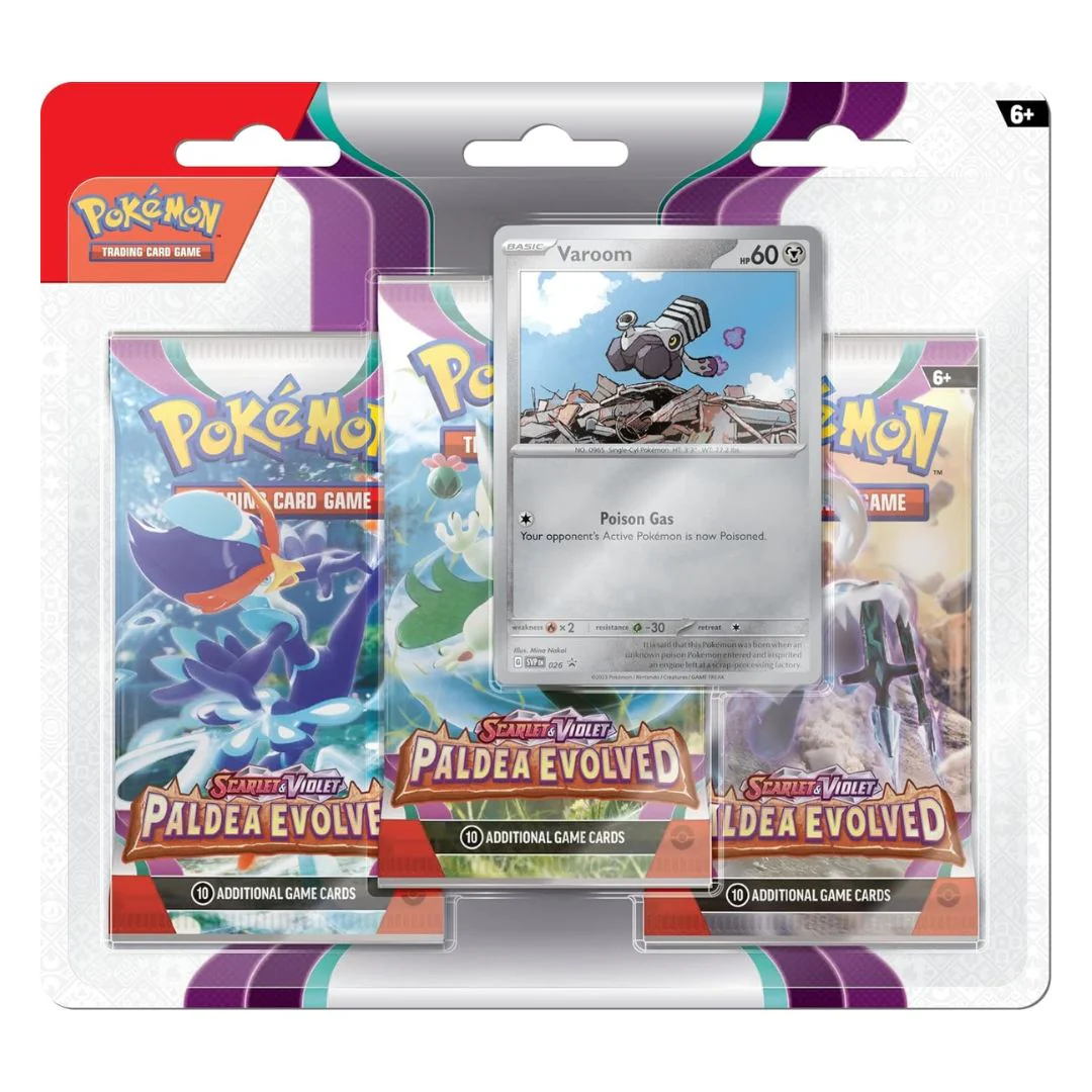 Pokémon Scarlet & Violet 2: Paldea Evolved 3-Pack Blister - Varoom
