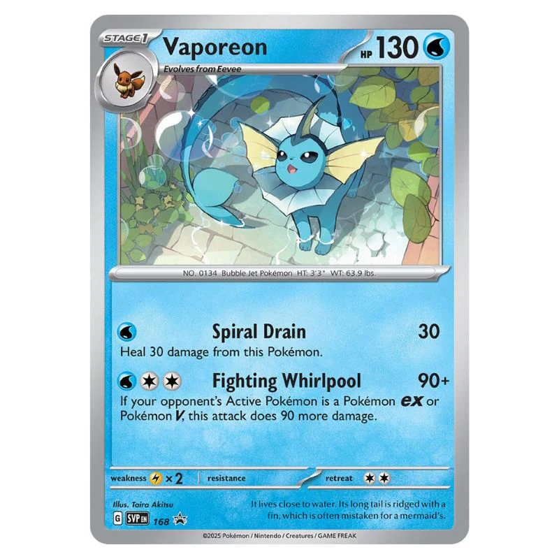 Vaporeon - SVP168 - Pokémon Black Star Promo